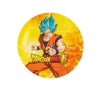 8 Assiettes 23cm en carton Dragon Ball Z - Jaune