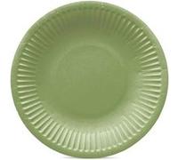8 assiettes carton 18cm olive - générique 146837 Vert G