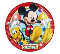 8 assiettes carton 23cm - mickey - dart lmic93822 Rouge G