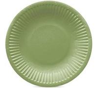 8 assiettes carton 23cm olive - générique 146835 Vert G