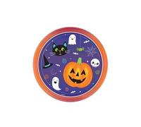 8 assiettes carton halloween amis monstre 23cm - 9907443-66