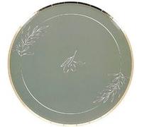 8 assiettes carton olivier 23cm vert-de-gris - arty fetes factory 96467 Vert G