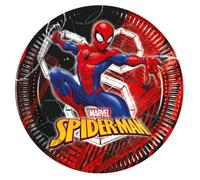 Spiderman Lot de 8 assiettes en carton FSC 23 cm