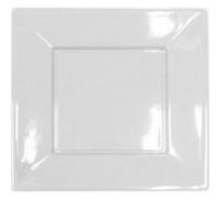 8 assiettes en carton carrées 23cm - blanc - dart 146499 Blanc G