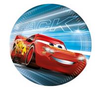 8 Assiettes en carton Cars 23 cm