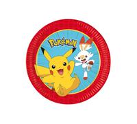 Procos Assiettes en carton Pokémon Next Generation 23 cm 8 pièces Bleu
