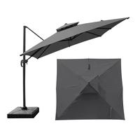 8 Baleines Carré Toile De Rechange Double Toit, Ventilation Supérieure