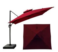 8 Baleines Carré Toile De Rechange Double Toit, Ventilation Supérieure