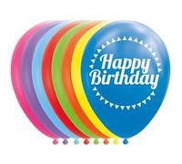 8 Ballons colorés Globos en texte joyeux anniversaire 30 cm G