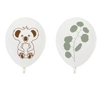 8 ballons latex koala eucalyptus ø25cm blanc - hobi bal247/8 Blanc G