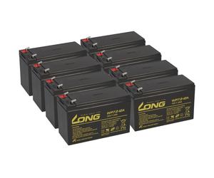 8 batteries Kung Long WP7,2-12A F2 AGM, 12V, 7,2Ah – compatibles avec les appareils AEG Protect C 2000