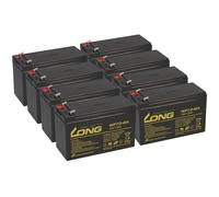 8 batteries Kung Long WP7,2-12A F2 AGM, 12V, 7,2Ah – compatibles avec les systèmes d'alimentation sans interruption (UPS) Effekta des séries MH/MHD/MKD/MT