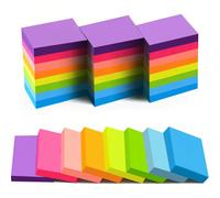 (8 blocs/24 blocs) Notes adhésives 1,5x2 po, 8 couleurs, bloc de notes auto-collantes, notes adhésives colorées et brillantes pour bureau, maison, école, réunion, 100 feuilles/bloc, fournitures scolai