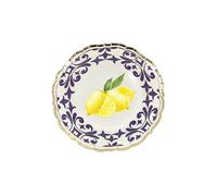 8 BOLS CARTON DOLCE VITA CITRON 13.5CM BLEU- VAISSELLE DE FÊTE