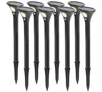 Lunartec 8 bornes lumineuses solaires avec capteur de mouvement - blanc chaud