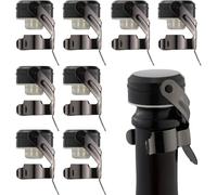 8 Bouchon de vin et champagne réutilisable en inox et silicone