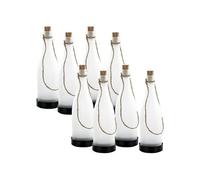 : 8 bouteilles à LED solaires - blanc chaud