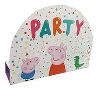 amscan Peppa Pig Invitations debout, Imprimée lettre, 10260627, Multicolore