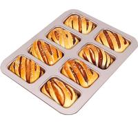 8 Cavité Mini Moule à Moule, Anti-adhésif Petit Pain de Maïs,Plaque à pâtisserie en acier au carbone Pour La Fabrication De 2x3 Pouces Mini Moule & Gâteau