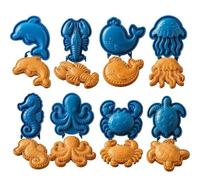 8 Emporte-Pièces Océan, Mini-Moules Animaux Réutilisables, (MIX) | Presse Charnière Découper, Fourrer & Sceller, Pâtisserie Famille & Fêtes