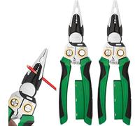 8 en 1 fil de fil avec testeur de tension, 2025 Nouvel outil de décapage de fil électrique multi-fonctions pour la coupe et la traction des pinces, les pinces électriques, l'outil de réparation 2PCS