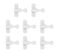 8 Ensembles Serrure de Type T Blanche en Plastique | Verrouillage Simple, Installation Facile, Usage Domestique, Protection Supplémentaire, Style Sobre, Format Compact
