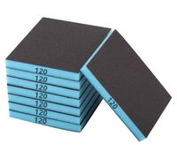 8 éponges abrasives, grain 120, utilisables à l'eau et à sec, flexibles