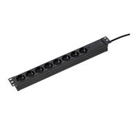 8-fach Steckdosenleiste Rack 3m 230v Für 19"" Netzwerkschrank Ip20