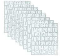 8 Feuilles Kit de Chiffres Lettres en Vinyle Auto-Adhésif, Autocollant de Numéros Boîte aux Lettres pour Enseignes, Fenêt QIEDOVIEY
