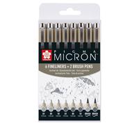Sakura Pigma Micron – Set de fineliners 8 pièces Gris clair froid & Gris froid