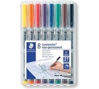 Staedtler Feutres pour transparent Lumocolor M 315 WP8 non-permanents pointe moyenne 1 mm 8 couleurs