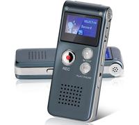8 Go Enregistreur vocal numérique,petit enregistreur audio portable,mini enregistreur vocal rechargeable via USB,avec audio numérique multifonctionnel et lecture MP3 (gris).[V206]