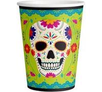 8 gobelets carton jour des morts 25 mscan 9911657-66 Vert G