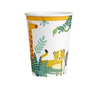 Amscan Gobelets en carton Get Wild 250 ml 8 pièces Vert