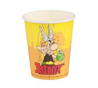 8 Gobelets en carton Astérix 250 ml - Jaune