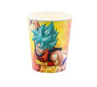 8 gobelets en carton Dragon Ball Z - Jaune