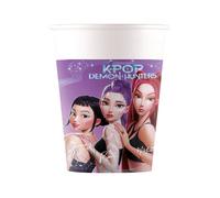 Gobelets en carton - PROCOS - K-pop Demon Hunters - Lot 8 - 200 ml - Violet illustré