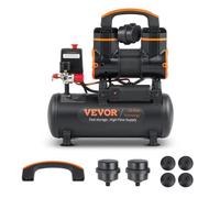 VEVOR Compresseur d'air Silencieux 8 L Sans huile – 900 W (1,2 CV) 3,7 m³/h 6,2 bar 70 dB