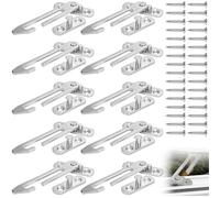 8 Limiteur Fenêtre Acier Inoxydable avec Vis, Serrure Fenêtres UPVC Battants Réglable Sans Perçage, Bloque Dispositif Protection Enfant Serrures Sécurité Entrebâilleur pour Enfants Fenêtre Coulissante