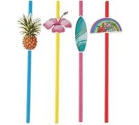 8 pailles aloha 19.2x0.6cm multicolore - Coloris : Jaune686000000099 Jaune G
