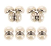 8 Paires Pinces Magnétiques pour Voile de Mariée en Perles | Alliage Imitation , Beige Discret, Mariage Extérieur et Journée Nuptiale