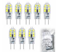 8 PCS Ampoule G4 LED 2W, AC/DC 12V Équivalent 20W Ampoule Halogène Lumière | 200LM Blanc Froid 6500K Douille de lampe à aiguille, Non Dimmable pour Hotte Aspirante Lustre