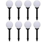 8 pcs Lampes d'allée d'extérieur à LED 15 cm et piquet au sol