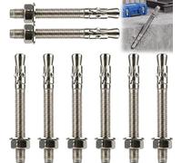 8 Pcs M12 Boulons à Expansion, Goujons d'ancrages M12 x 12 mm, Ancrage à Douille Métalliques, Vis d'Expansion Béton, Ancrage de Fixation, Cheville beton pour Béton Maçonnerie (M12 x 12mm - 8 Pcs)