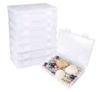 8 PCS Petite Boîte de Rangement Plastique Transparente 15.5 x 9 x 3 cm | Rectangulaires Petites Boites Plastiques Transparentes avec Couvercle, Petite Boite Plastique, pour Herbes, Bijoux
