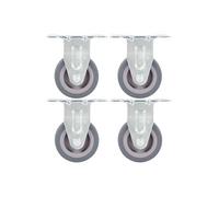 8 pcs Roulettes fixes 50 mm