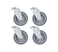vidaXL 8 pcs. Roulettes pivotantes avec trou de boulon 100 mm