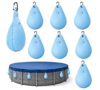8 PCS Sac Lestage Eau Bache Piscine, Poids Piscine, Sac Suspendu Piscine | Sac Lestage Eau, Poids Bâche D'hiver, Sac Suspension Bâche pour Bâches Piscine