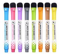 8 PCS Whiteboard stylos Tableau Blanc effaçable à Sec Marqueur Fin Nib Pen avec Gomme Caoutchouc Marqueurs magnétiques d'écriture