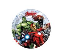 8 Petites assiettes en carton Avengers Mighty 20 cm - Multicolore